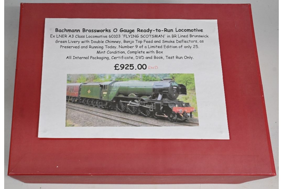 Bachmann Brass / SanCheng 7mm O Gauge A3 Class 4-6-2 "Flying Scotsman" with double chimney Doncaster - Image 2 of 3
