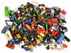 Large quantity of Diecast Playworn Cars to include Matchbox, Lesney, Models of Yesteryear, Corgi,