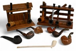 Smoking Pipe Collection to consist of 12 pipes Duncan Delta, Elephant head bowl together with 2
