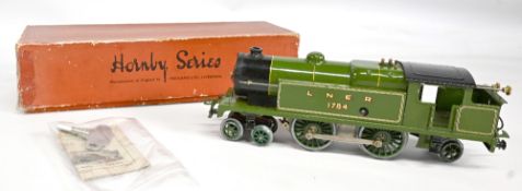 Hornby O Gauge No.2 Special 4-4-2 Tank Loco LNER Lined Green No.1784, Clockwork Circa 1930/31. Boxed