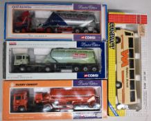 Corgi Articulated Lorries to include 74901 ERF Powder Tanker Rugby Cement, 75901, Leyland DAF 85