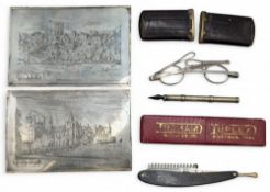 Silver and metalware collectables, to include 1977 silver engraved Royal Silver Jubilee plaques of