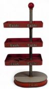 c1950 Shop Advertising Exide Battery Display Shop Mount - with three plastic display trays and