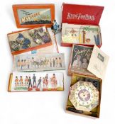 Selection of Vintage Games Chad Valley Regiments of the World, Blow Football, H.P.G & Sons L'Attaque