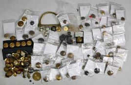 Selection of Military Buttons featuring Light Infantry, RAMC, ASC, RAPC, National Defence Corps,