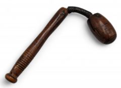 c19th century Antique Boatswain Wooden Cosh, with good patination
