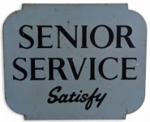 Original Senior Service Cigarette Double Sided Sign, one side Senior service painted and a sticker