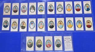 Taddy & Co Famous Jockeys with framed Cigarette Cards issued In 1910, set contains 25 standard