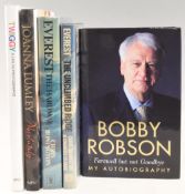 Autographed Books by TV & Film, Sport, mountaineering to include Joanna Lumley Absolutely, Twiggy