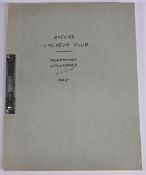1932/1935 Oxford Luncheon Club signed Programmes, by Sir Hugh Allen, Sir Ronald Storrs, Lord