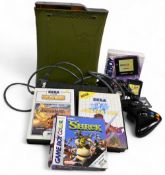 Xbox Halo 3 Console with power supply and controller together with Colour Game Boy with Shrek, 102