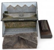 Vintage Model Shop Display Diorama, for OO gauge trains Scalextric or similar cars and N gauge