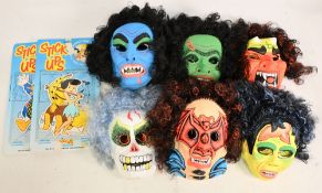 Vintage Halloween Masks Shop stock 20 in total together with 2 1992 Stick ups Betty Flintstones,