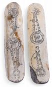 Victorian Scrimshaw Musical Rhythm Bones, or Simply 