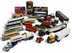 Diecast Buses and Lorries from various makers to include Corgi, Matchbox some boxed (box)