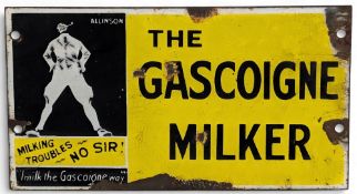 A small enamel Allinson Advertising Sign For 