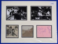 Autographed display rock group Small Faces, an English rock band from London, founded in 1965. The