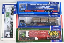 Corgi Articulated Lorries to include CC12211 Scania Curtainside Fagan & Whalley, CC11905 ERF EC