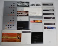 Large Quantity of Mercedes-Benz Car Brochures for SL-Roadster, CL Coupe, A190, E-Class Estate, E-