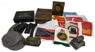 Selection of Military Items and Equipment to include Water Bottle, Headphones, Stable Belt, Mines