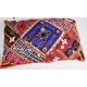 Large Indian Tribal Carpet Fabric Cushion, 104cm x 70cm and smaller decorated with shells, coins, - Image 2 of 3