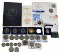 Selection of Coins. Mostly commemorative coins 1977 Silver Jubilee, 1997 Memory of Diana together