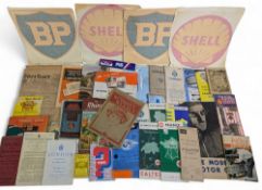 Automobile Collectables paperwork Publication Advertising, to include 4 good large Shell and BP