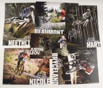 Collection of Downhill Mountain Bikers Autographs to include Josh Bryceland, Andrew Neethling,