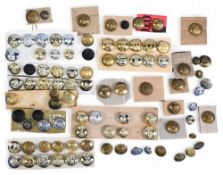 Military Staybright Cap Badges & Buttons Large quantity to include various Regiments with some brass