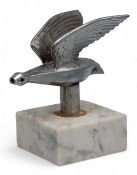 c1940 Humber Snipe Car Bonnet Mascot, chromed on a later marble stand