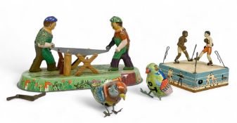 Biller wind-up tinplate Slugger Champions toy early 1950s, designed to commemorate the boxing