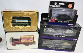 Selection of Diecast to include Corgi World of Tanks T-34 vs Panther, Sherman vs King Tiger, Tiger 1