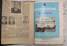 c1970 Pakistan Railway Modernisation Collection, a folder with black and white photographs (hinged