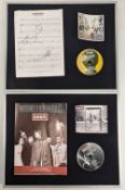 2x Oasis Wonderwall & Moring Glory Framed Montages, CD sheets music with signatures - comes with COA