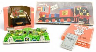 Selection of Vintage Games Mamod Minor 2 Steam Engine boxed unfired with instructions, Tin Plate