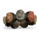 Antique Victorian Grand Tour Days of the Weeks Lava Cameo Ring - brass metal with well carved cameos - Image 1 of 2