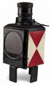 Period German Railway Lamp Lantern, tinplate with handle #46cm tall
