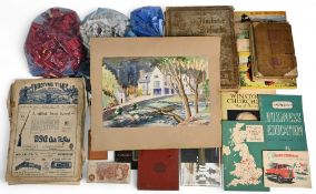 Mix selection of collectables to include Victorian Stamp Album, Tea Card Books, small lot of Chums &
