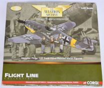 Corgi US34903 Messerschmitt Bf109G-6 Hauptmann Gerhard Barkhorn and Ground Crew, II/JG52 1:32