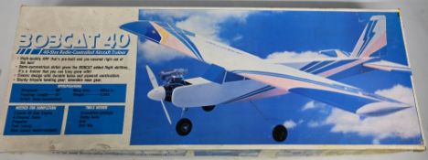 Bob Cat 40 Radio Controlled Aircraft Trainer Pre built durable balsa and plywood construction,