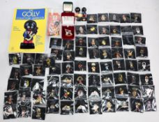 Robinsons Golly Badge Collection: Mostly later examples over 70, together with labels of the jars