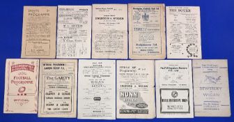 Eleven Wigan Rugby League away programmes from the 1946/47 season to include St Helens Wakefield