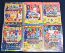 Topps Match Attax Football Cards: 6 part filled albums for the Premier League - 2014/015 x2, 2016/