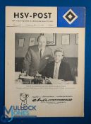 1959 German tour match programme Hamburg SV v Manchester Utd friendly 12 August 1959; HSV-POST