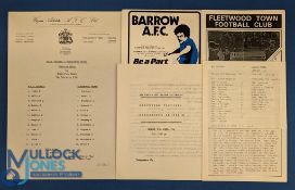1983/84 Manchester Utd friendly away match programmes Northwich Victoria, Altrincham (single sheet),