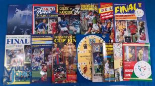 1989-1993 and 2009 Scottish Cup Final plus Semi Final Football Programmes: 14 in total most early