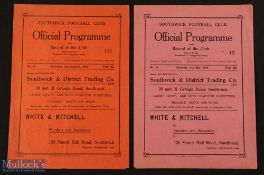 1947/48 Southwick v Chichester Sussex County League programme 3 January 1948; Southwick v Lancing