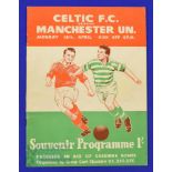 1955/56 Glasgow Celtic v Manchester Utd charity match programmes (in aid of Cheshire Homes), 16