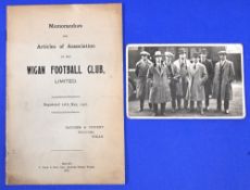 Wigan Football Club, Limited 1921 Memorandum and Articles of Association publication 32pp Good