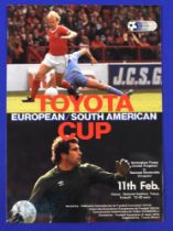 1980 European/South American Cup final in Tokyo Nottingham Forest v Nacional 4-page team supplement;